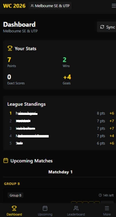 Compete with friends in private league